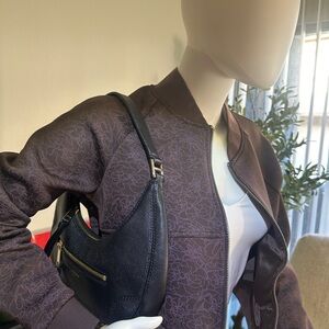Balance Athletica Purple and Brown Bomber Jacket